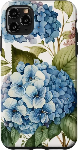 Miniatura 13 de Watercolour Vintage Blue Hydrangea with Flower Flower Case for iPhone 17