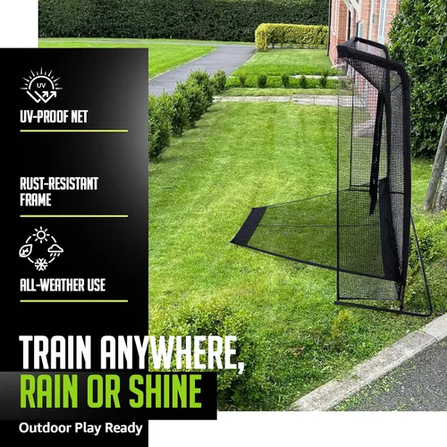 Miniatura 7 de Zealfeel Golf Net, Golf Simulator Enclosure Net with Side Barriers & Auto-Ball Return, Low-Noise Silk Target, Carry Bag, 2 Sand Bags, 4 Stakes