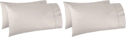 Miniatura 16 de Amazon Basics Juego de 2 fundas de almohada de 400 hilos, 100 % algodón, suaves, tejido satinado, resistentes a las arrugas, tamaño estándar, 20 x