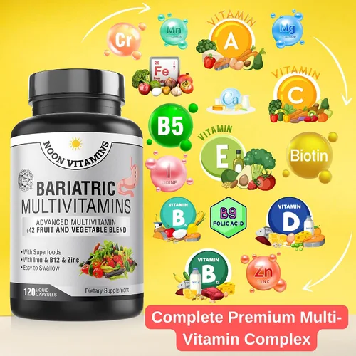 Miniatura 4 de Multivitamínico bariátrico con hierro para mujeres y hombres, mezcla todo en uno de 42 superalimentos para energía y apoyo inmunológico