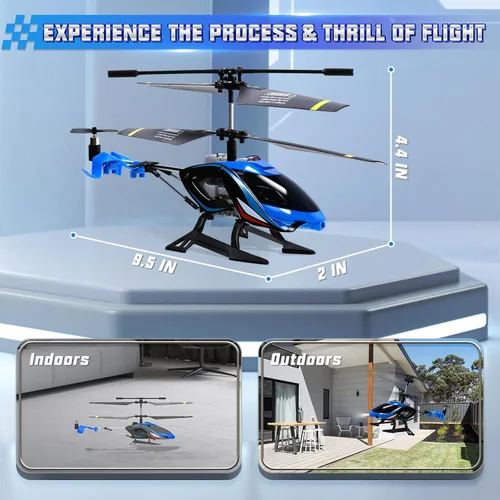Miniatura 3 de A ALPHA Helicóptero RC, helicóptero de control remoto de 2.4G con luces LED, vigilante, juguete de helicóptero de control remoto para niños de 8, 9