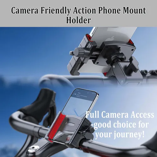 Miniatura 7 de Soporte de teléfono para bicicleta, abrazadera para manillar de motocicleta, clip antivibración para teléfono con almohadillas de silicona