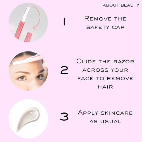 Miniatura 3 de About Face Sonic Beauty Wand - Removedor de vello facial eléctrico y moldeador de cejas, ideal para afeitar, exfoliar y dar forma a las cejas