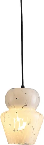 Miniatura 16 de Lámpara colgante industrial con pantalla de cristal, color negro mate, iluminación colgante ajustable estilo retro industrial, luz colgante, lámpara