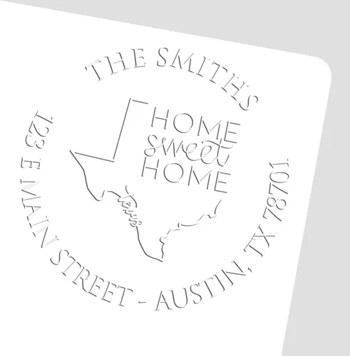 Miniatura 137 de Sello en relieve de dirección personalizado para nuevos propietarios de viviendas, sello redondo de 1-5/8 para dirección de casa, estampado