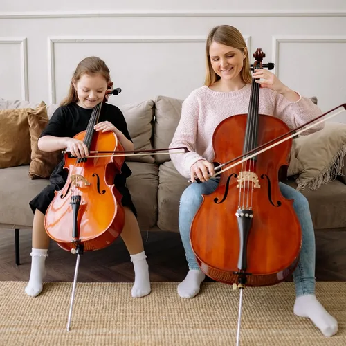 Miniatura 2 de ADM Arco de violonchelo para estudiantes de tamaño completo 4/4, bien equilibrado, hecho a mano, de madera de Brasil, clásico, arco de violonchelo