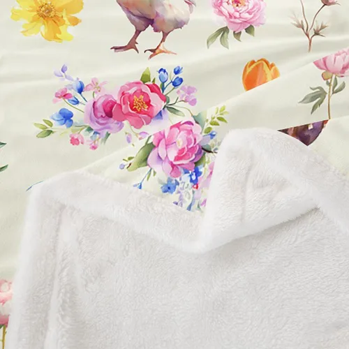 Miniatura 2 de Erosebridal Rooster Fleece Throw Blanket 40"x50" for Bedroom Living Rooms Sofa Couch,Chicken Farmhouse Sherpa Blanket,Wildflower Fuzzy Plush