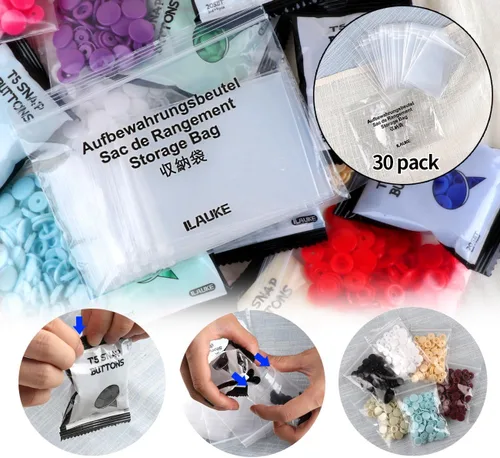 Miniatura 6 de ilauke 400 juegos de botones a presión con alicates a presión T5 broches de plástico sin coser botones fijador para ropa, pañales, baberos, abrigo