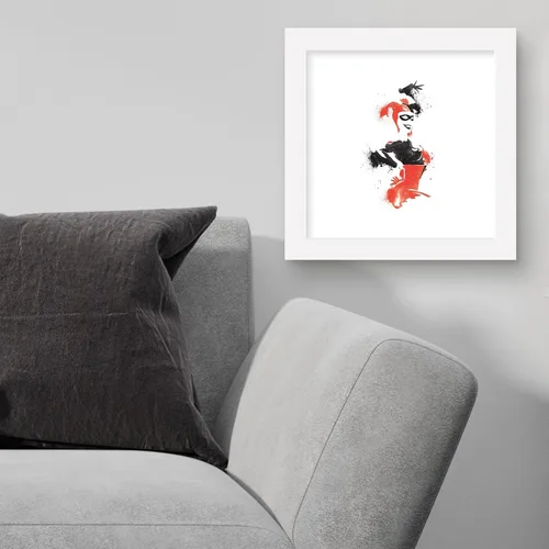 Miniatura 3 de Trends International Gallery Pops DC Comics Harley Quinn - Arte de pared clásico de Harley, versión enmarcada blanca, 12 x 12 pulgadas Versión