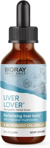 BIORAY Daily Liver Lover - 2 onzas líquidas - Apoya el hígado y las glándulas suprarrenales - Sin OMG, vegano, sin gluten