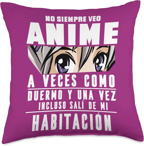 Regalos Originales Manga Anime Para Chicas Chicos No Siempre Veo Anime para Ver Manga Mujer Niño Niña Almohada 18x18, Multicolor