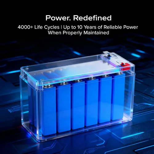 Miniatura 2 de Paquete de 2 baterías recargables LiFePO4 de ciclo profundo de litio de 12 V 10 Ah 2000-5000 ciclos de vida y 10 años de vida útil BMS integrado