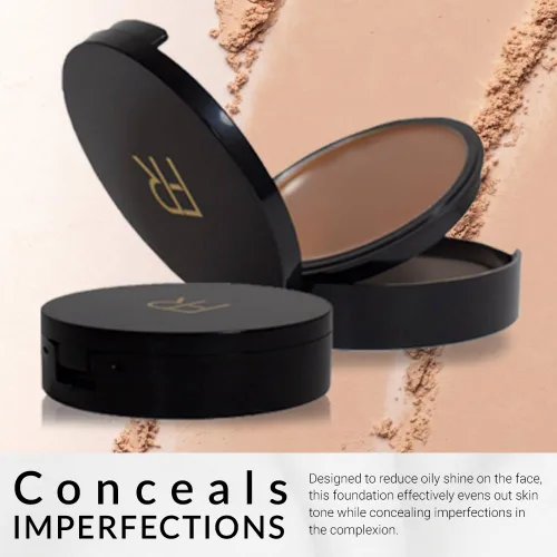 Miniatura 7 de Base de maquillaje de crema a polvo de Flori Roberts, cobertura completa para mujeres de tonos de piel más oscuros, maquillaje duradero, acabado