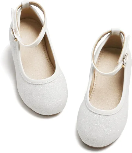 Otter MOMO Zapatos planos tipo bailarina Mary Jane para niñas pequeñas, sin cordones, para fiestas escolares