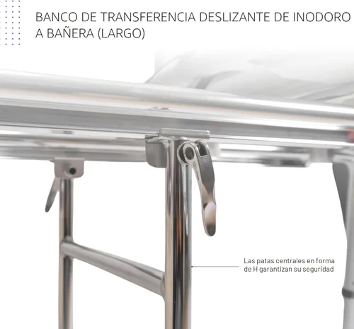 Miniatura 6 de Eagle Health Supplies Banco de transferencia de inodoro a bañera con asiento recortado, silla de ducha deslizante elegible para FSA/HSA