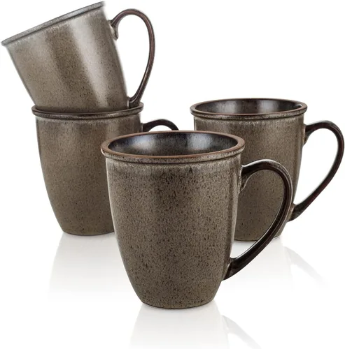 Miniatura 27 de Stone Lain Juego de platos de gres, 4 tazas, Tina - Azul y gris