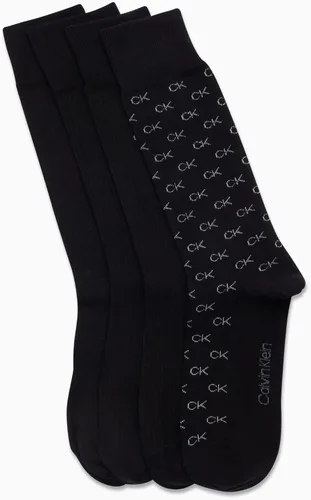 Miniatura 4 de Calvin Klein Calcetines de vestir para hombre, mezcla de algodón, calcetines a rayas (paquete de 4)