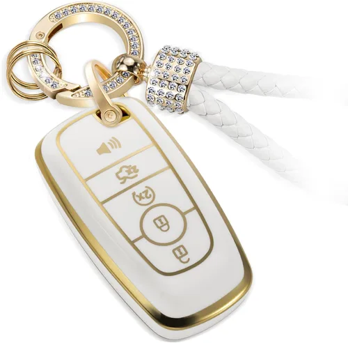 Miniatura 22 de Funda para llavero Buick con llavero de pulsera de circonita de moda, diseño de diamantes encantadores funda suave para Avenir Envision Encore Chevy