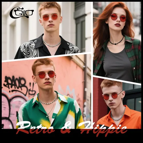 Miniatura 36 de CGID Gafas de sol unisex polarizadas redondas E01 Lennon