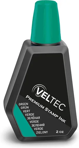 Miniatura 5 de Veltec Tinta de repuesto prémium para usar con sellos autoentintados, fechadores y almohadillas de sello de goma, 2 onzas (negro)