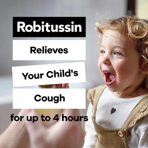 Miniatura 2 de Robitussin Medicamento para la tos y la congestión torácica DM para niños de saúco, alivio de la congestión del pecho y jarabe para la tos, 4 onzas
