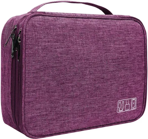 Miniatura 9 de Organizador de electrónica, Jelly Comb accesorios electrónicos organizador de cables bolsa impermeable de almacenamiento de cables de viaje