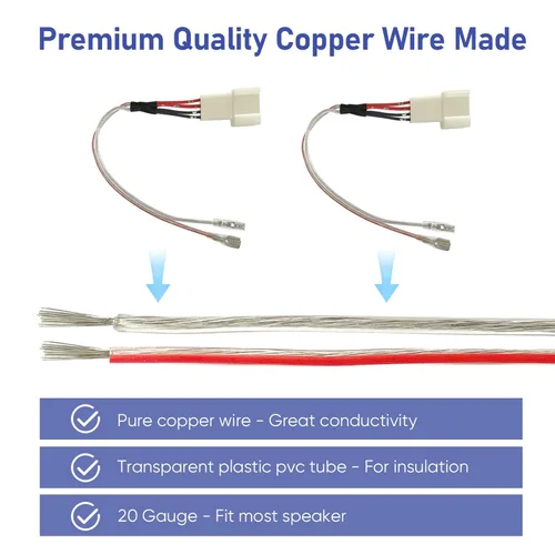 Miniatura 4 de Conector de cable de altavoz tweeter para tablero de Toyota Corolla/Camry 2012-2020, RAV4 2015-2019, adaptador de cable de altavoz para Subaru