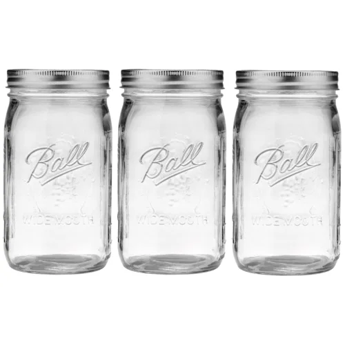 Miniatura 27 de Ball Mason, Frascos de mermelada con tapas y bandas, Set de 12 unidades de 4 oz, 4 onza, Transparente