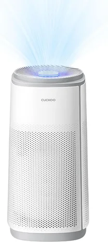 CUCKOO Purificador de aire True HEPA para habitaciones grandes de hasta 2,256 pies cuadrados, filtro avanzado de 5 etapas con luz UV-C y carbón