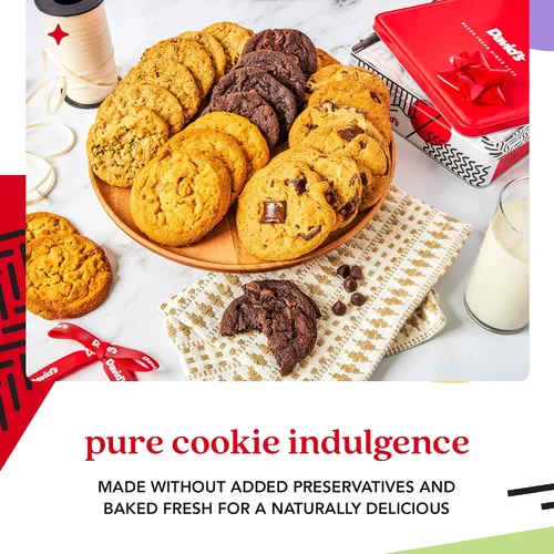 Miniatura 3 de David's Cookies Galletas recién horneadas – Deliciosa variedad suave hecha a mano – Exquisito regalo gourmet para amigos y familiares en ocasiones