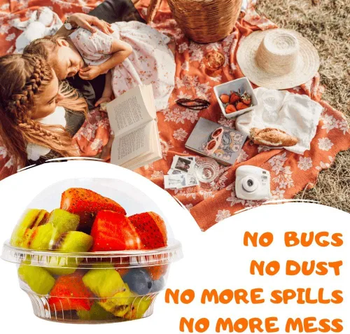 Miniatura 5 de Tazas de postre de plástico transparente con tapa, 30 juegos de cuencos desechables para helado, parfait, pudín de plátano, gelatina y postres