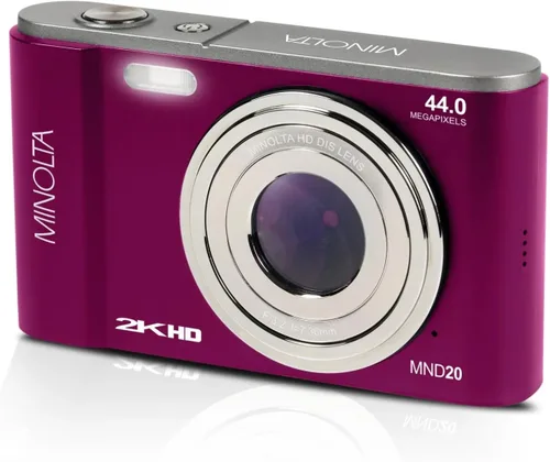 Miniatura 8 de Minolta Cámara digital MND20 de 44 MP - Video Ultra HD de 2.7K, zoom digital 16X, estabilización antivibración, lapso de tiempo, detección facial