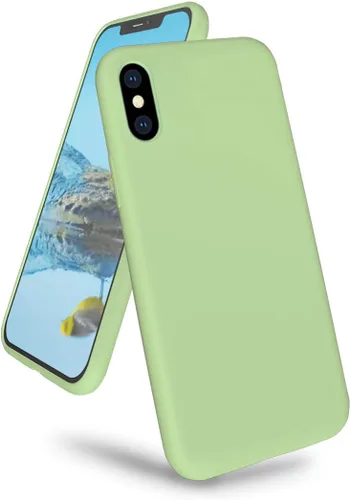 Miniatura 16 de Compatible con iPhone Xs Max de 6.5 pulgadas, funda de goma de gel de silicona líquida con forro de tela de microfibra suave, funda ultradelgada