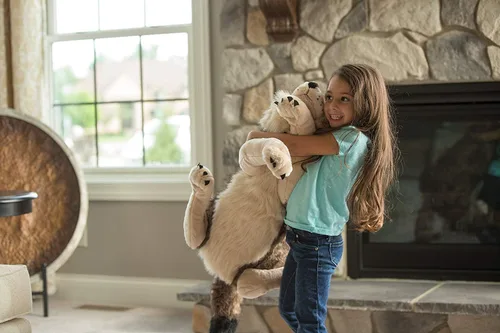 Miniatura 5 de Wild Republic - Peluche de lobo jumbo, animal gigante de peluche, juguete de peluche, regalos para niños, 30 pulgadas