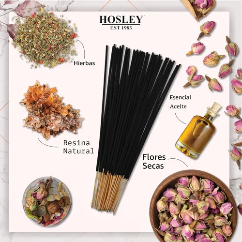 Miniatura 4 de Hosley Paquete de 480 varillas de incienso surtidas, 12 aromas, incluyendo Nag Champa, lavanda, sangre de dragón, bolsa de agarre, ideal