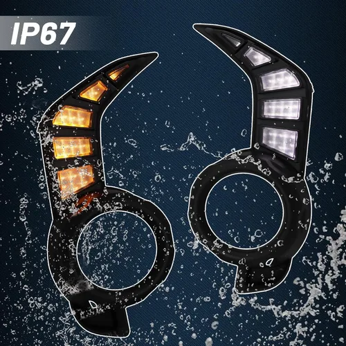 Miniatura 6 de Switchback - Lámpara LED ámbar blanca para parachoques delantero, antiniebla, diurna, señal de giro LED secuencial, compatible con Toyota 4Runner