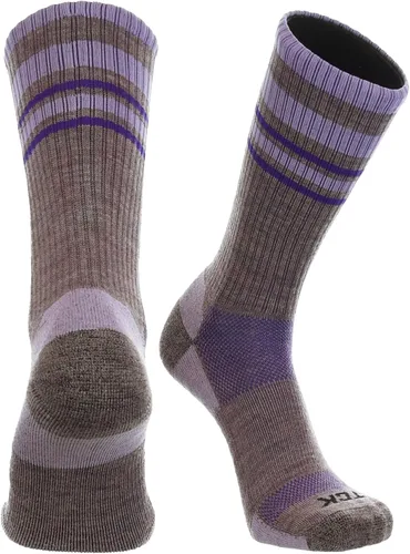 Miniatura 21 de TCK Calcetines de lana merino para hombres y mujeres para senderismo, caza, ciclismo de montaña, longitud de la tripulación para botas