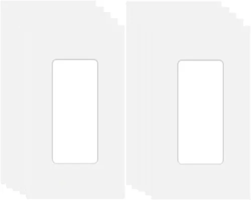 Miniatura 32 de Placa de pared Decora sin tornillos de 4 segmentos, placa frontal eléctrica para interruptor de luz, interruptor inteligente, receptáculo
