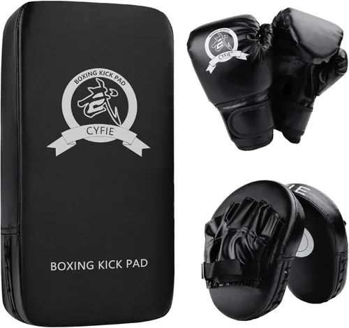 Juego de guantes de boxeo 3 en 1, guantes de boxeo, juego de guantes de karate para niños, almohadilla de brazo para principiantes, guantes de boxeo