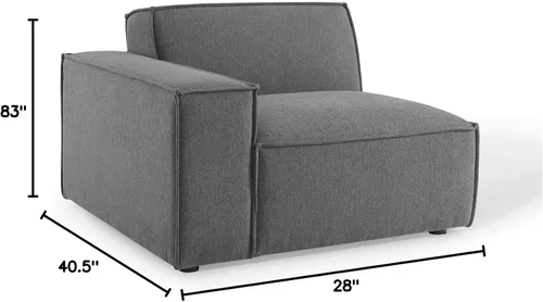Miniatura 2 de Modway EEI-4111-CHA Restore - Sofá seccional de 2 piezas, color carbón