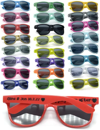 Miniatura 21 de Gafas de sol de fiesta personalizadas, regalos de boda a granel, regalos para invitados, cumpleaños, licenciatura, graduación, novia, novia, Mezclado