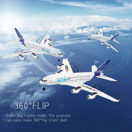 Miniatura 7 de GoolRC Avión RC, WLtoys XK A120 A380 Modelo de Avión Aircar, Avión de Control Remoto 3CH 2.4G, Aeronave RC EPP de Ala Fija RTF Juguete para Adultos