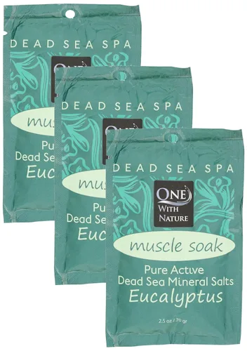 Miniatura 8 de One With Nature Paquete de sal de baño de eucalipto del Mar Muerto, 2.5 oz