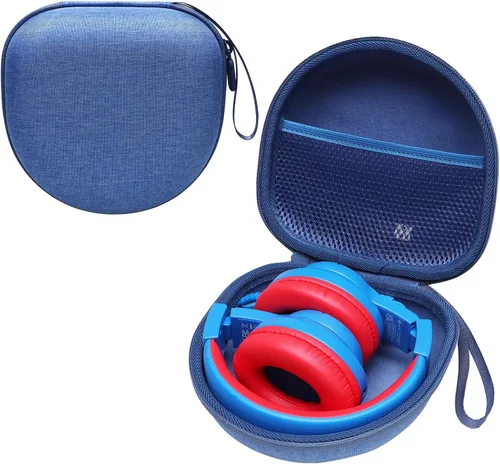 Funda de auriculares para niños compatible con iClever BTH12 / HS19 / BTH26 / JoySpark-T5 / Candy Bila BH03 / EarFun/IMYB/MIDOLA MD-B01 / noot Azul