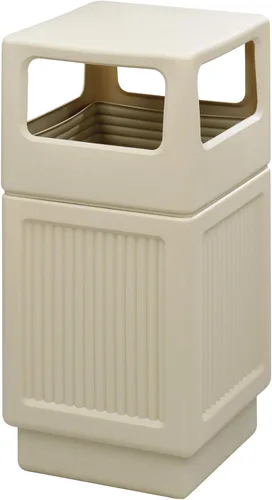 Miniatura 2 de Safco Canmeleon - Bote de basura comercial, 38 galones, para uso en interiores y exteriores, duradero y resistente a la intemperie, color marrón