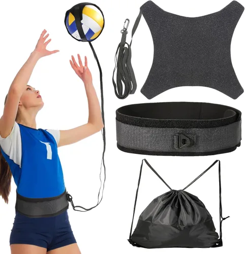 Ayuda para equipo de entrenamiento de voleibol Davllin, kit premium de entrenador de rebote de voleibol, entrenador de práctica en solitario para