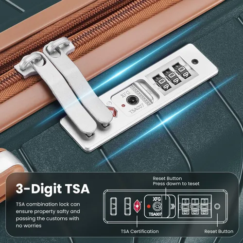 Miniatura 51 de Merax Equipaje, maleta extensible rígida con ruedas giratorias ligeras, Negro -, 40/48/52