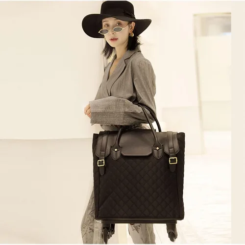 Miniatura 8 de VH&GRED Equipaje de viaje de negocios18 pulgadas caja de tela bolsa de carro pequeña maleta portátil de rueda universal maleta femenina se puede