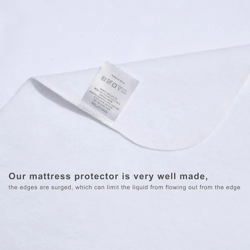 Miniatura 4 de Protector de cuna de franela, protector de colchón 100% impermeable, talla única, 34 x 36 pulgadas.