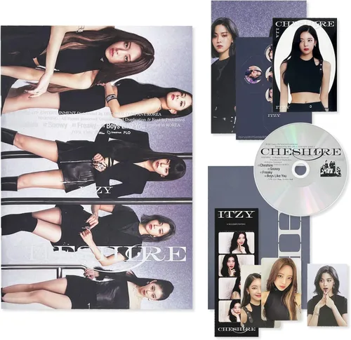 ITZY - [CHESHIRE] (estándar - C Ver.) libro de fotos + tarjeta de fotos + CD-R + papel lírico + tarjeta fotográfica de neón + película de 4 cortes +